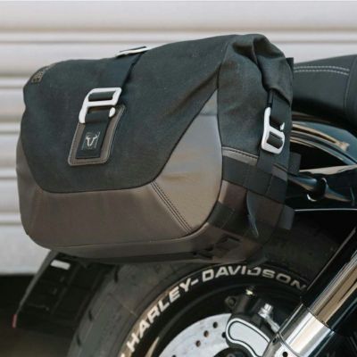 ハーレー・ダイナ FXDF用レジェンドギア サイドバッグシステム 左右セット ブラック/ブラウン SW-MOTECH