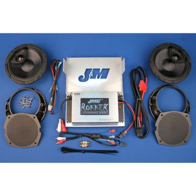 1998～2013 FLH用 ROKKER 200W アンプ/スピーカーキット J&M