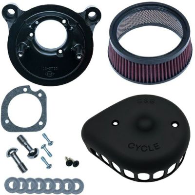 スポーツスター 1991～2006 CVキャブ用 ミニティアドロップ ステルスエアクリーナー （ツヤ消し黒パウダーコート）【S&S】