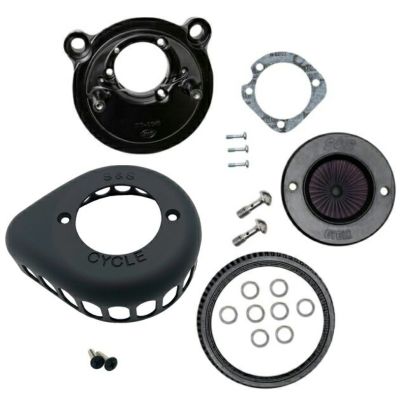【SALE】スポーツスター用 Air Stinger ティアドロップ・ステルスエアクリーナー（ツヤ消し黒パウダーコート）【S&S】