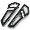 ハーレー Touring、Softail、FLD用 エンパイア ライダーフットボードキット ブラック/シルバー-01