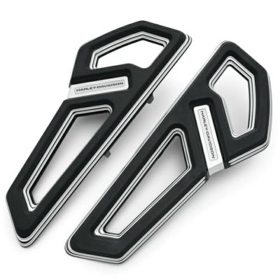 ハーレー M8 ソフテイル用 エンパイア ライダーフットボードキット ブラック/シルバー