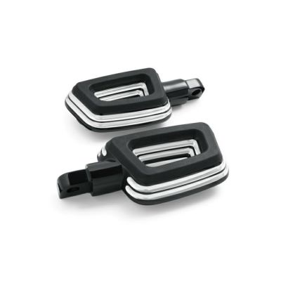 ハーレー FLHX、FLTRX用 エンパイア パッセンジャー フットペグ ブラック/シルバー