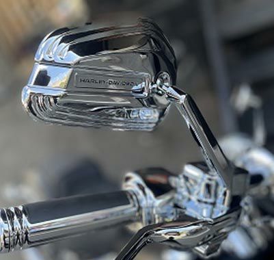 ハイビジミラー ハーレーダビッドソン専用 EDGE クローム｜株式会社デイトナ ハーレーダビットソン純正ミラークロームメッキ 2個セット