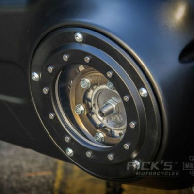 Ricks Motorcycles Porthole・ツーリング用ダービーカバー ロゴ無し マットブラック