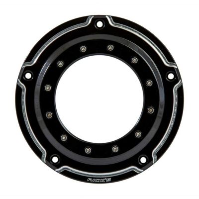 Ricks Motorcycles Porthole・ツーリング用ダービーカバー ロゴ無し グロスブラック/シルバー