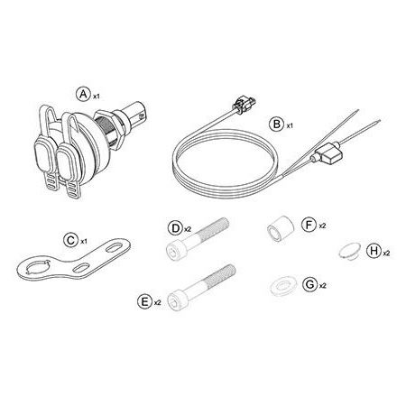 ハンドルバークランプマウント・デュアルUSBソケット TOURATEC-04