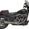 バッサーニ　ROADRAGEⅢ　2into1マフラー ブラック　ハーレー バッサニ□ ロードレイジ 2-1 フルエキゾーストマフラー ブラック 【18