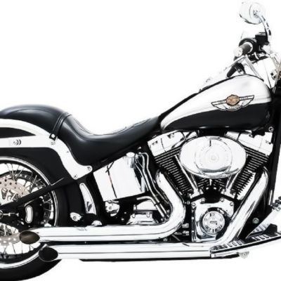 2018～2024 FXBB、FXST、FXLR、FXLRS、FLSL、ディクラレイションターンアウトマフラー クローム 【フリーダムパフォーマンス】
