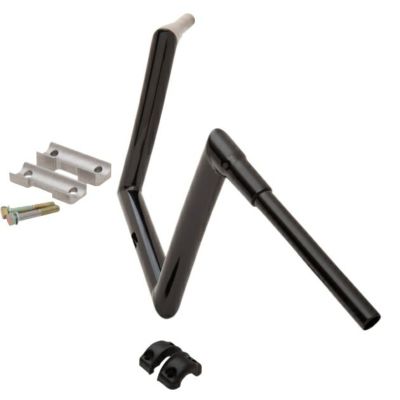 【SALE】ハーレー ロードグライド用 1.5インチ径 Stripハンドルバー 10インチ グロスブラック TODDS CYCLE