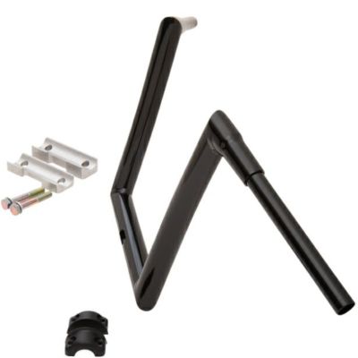 ハーレー ロードグライド用 1.5インチ径 Stripハンドルバー 12インチ グロスブラック TODDS CYCLE