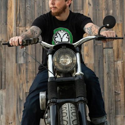 【SALE】トラッカーハンドルバー TBWプラグ付き クローム Biltwell