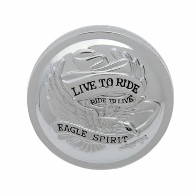 1982～1995 ハーレー Live to Ride ガスキャップ ベント付き クローム Drag Specialties