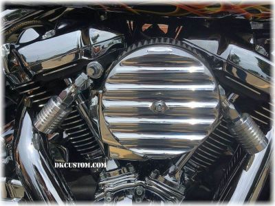 ハーレーM8用 フィンデザイン コンプリート ハイフローエアクリーナー ポリッシュ DK-Custom