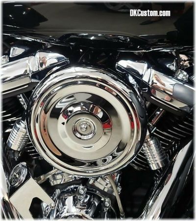 ハーレーM8用 ボバー ハイフローエアクリーナー クローム DK-Custom
