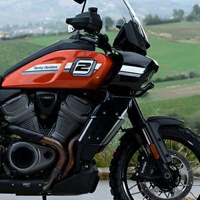 ハーレー Pan America用 ラジエターサイドプロテクションガード ブラック UNIT GARAGE