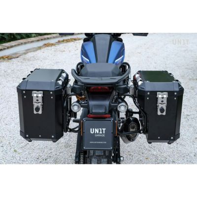 ハーレー パンアメリカ ATLASアルミサイドパニア/サブフレームセット(47L/41L) ブラック UNIT GARAGE
