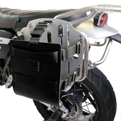 UNIT GARAGE アジャスタブルレザーフロント付アルミサイドキャリア ブラック