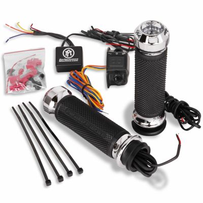 ヒーテッド APEX グリップ 電子制御スロットル車用 クローム Performance Machine