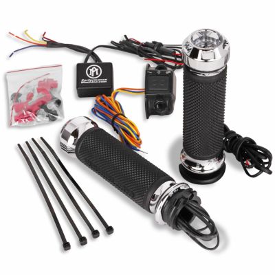 ヒーテッド APEX グリップ ケーブルスロットル車用 クローム Performance Machine