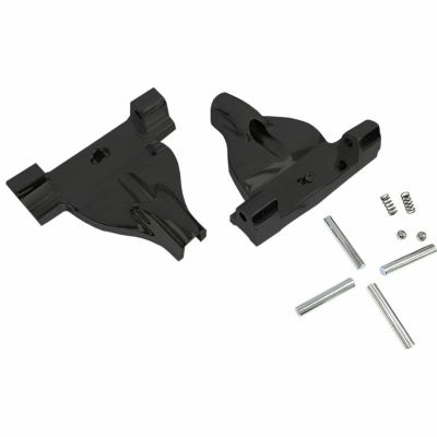 M8ソフテイル パッセンジャーフロアボード マウントブラケット グロスブラック Drag Specialties