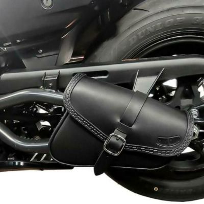 スポーツスターS用 Fusion サドルバッグ ブラック 左用 エンズクオイオ