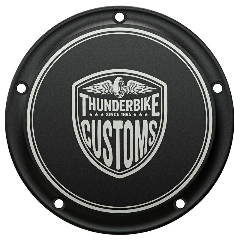 ツインカム用 ダービーカバー New Custom ブラック ThunderBike 2