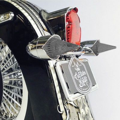 アフターバーナースタイル ウインカーレンズ スモーク クロームベゼル Cuztom Kraft
