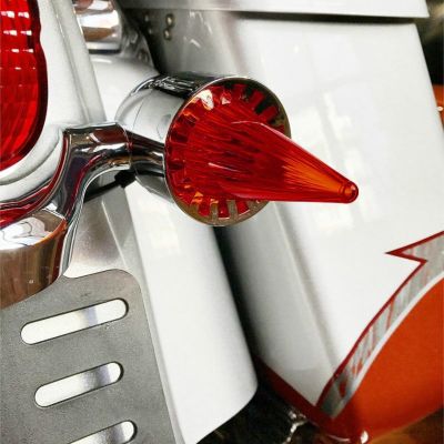 ロケットスタイル ウインカーレンズ レッド クロームベゼル Cuztom Kraft