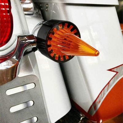 ロケットスタイル ウインカーレンズ アンバー ブラックベゼル Cuztom Kraft
