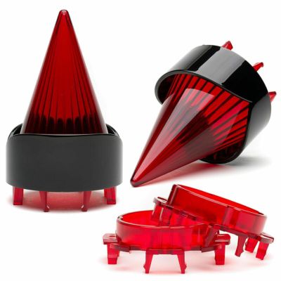 ビッグアフターバーナースタイル ウインカーレンズ レッド ブラックベゼル Cuztom Kraft