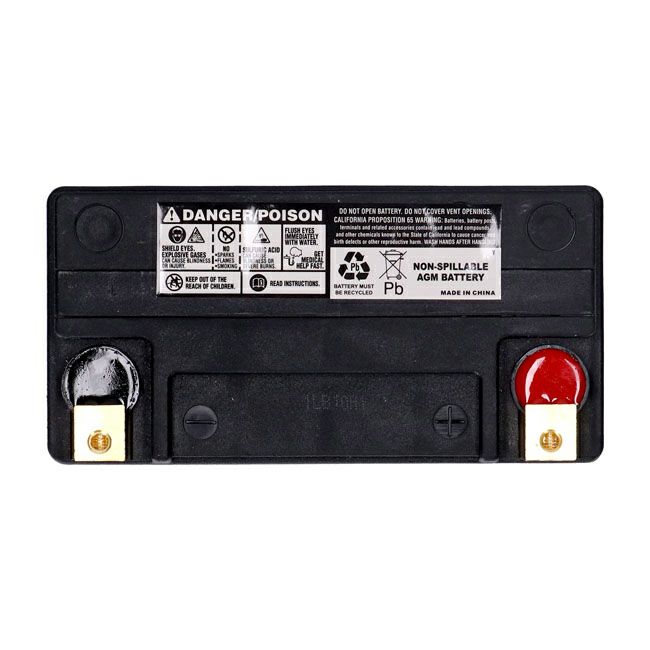 ハーレー ソフテイル、ダイナ、V-ROD用AGMバッテリー 20Ah、320CCA 3