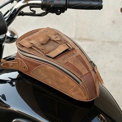 UNIT GARAGE スプリットレザーのタンクバッグ スプリットレザーのオートバイタンクバッグ