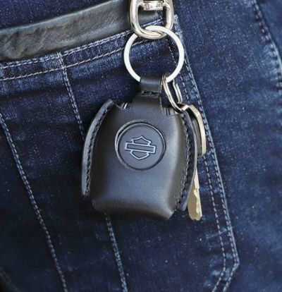 DEGNER(デグナー) スポーツスターS、パンアメリカ レザーキーフォブケース ブラック