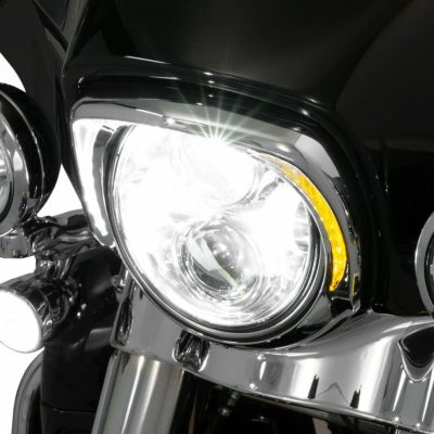 LED Fang ウインカー機能付きヘッドライトベゼル クローム CIRO