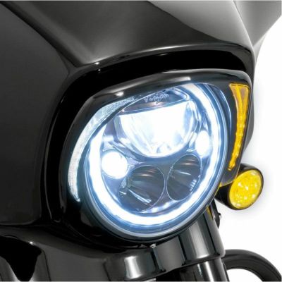 LED Fang ウインカー機能付きヘッドライトベゼル ブラック CIRO