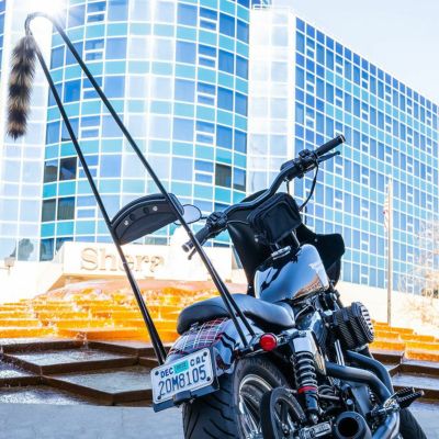 ハーレー ダイナ 40インチ・Stupidトール シーシーバー ブラック Burly