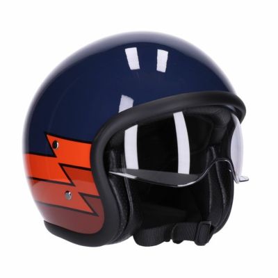 Roeg SUNDOWN バイザー内蔵ジェットヘルメット グロス・ネイビー x グラフィック