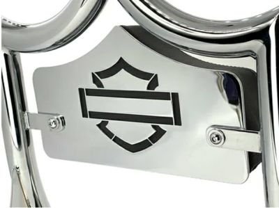 ツーリング エル・レイ バックレスト用ラージ バックプレート 「シールド」 クローム CMC