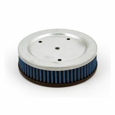 ハーレー エボ・ビッグツイン Screamin Eagle 8インチラウンドエアクリーナー用 Blue Lightning ハイフローエアフィルター MCS