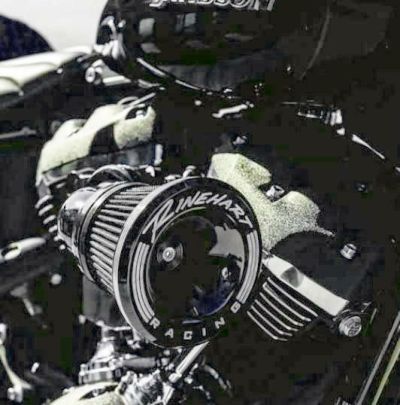 【セール】ラインハート(RINEHART) Motoシリーズ Velocity 90度 乾式エアクリーナー ブラック ケーブルスロットル車用