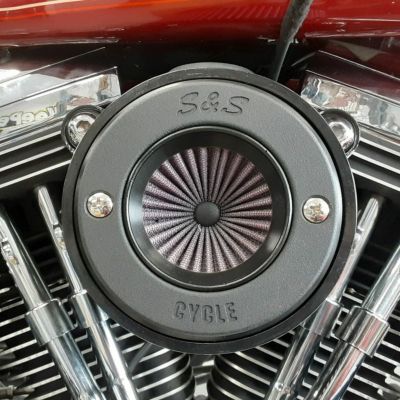 S&S Air Stinger リング付・ステルスエアクリーナー TwinCam電子制御スロットル用 ブラック
