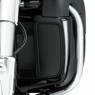 LED Fang ウインカー機能付き ハーレー、ツーリングモデル用ロワーフェアリングライト ブラック CIRO