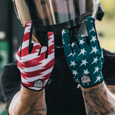 スラッシンサプライ(THRASHIN SUPPLY) ステルスグローブ Stars & Bolts レッド/ブルー