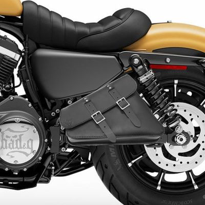 スポーツスター 本革レフトソロスイングアームバッグ BAD&G CUSTOM