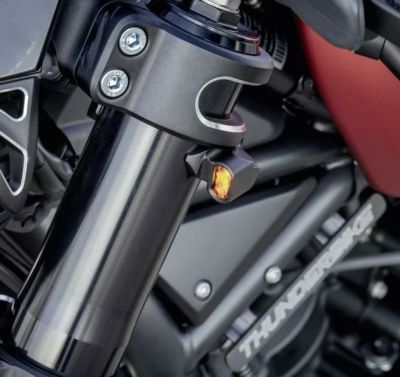 ハーレー ナイトスター RH975 Quick Stripe フロントターンシグナルセット(ダークブラック) 50㎜径用