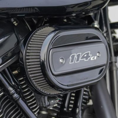 ハーレー M8ソフテイル、M8ツーリング オーバルエアフィルター(ハイフロー) ブラック　Arlen Ness
