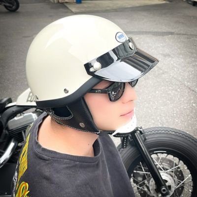 ショーティタイプ ヴィンテージスタイルヘルメット アイボリー XL 