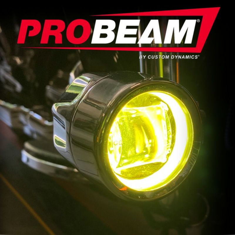 ハーレー Probeam LED HALO フォグランプ用 イエローレンズセット Custom Dynamics |ハーレーパーツ専門店 HDパーツ