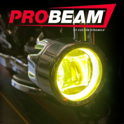 ハーレー Probeam LED HALO フォグランプ用 イエローレンズセット Custom Dynamics